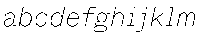 ABCWhyteSemi Mono ThinItalic FONT