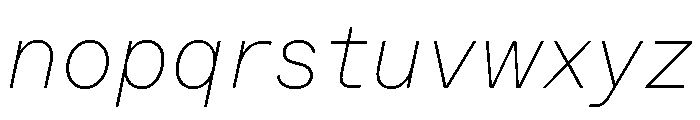 ABCWhyteSemi Mono ThinItalic Font LOWERCASE