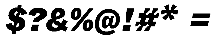 ABCWhyteSemi MonoInktrap BlackItalic Font OTHER CHARS
