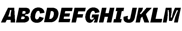 ABCWhyteSemi MonoInktrap BlackItalic Font UPPERCASE