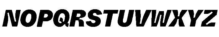 ABCWhyteSemi MonoInktrap BlackItalic Font UPPERCASE