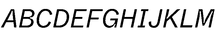 ABCWhyteSemi MonoInktrap BookItalic Font UPPERCASE