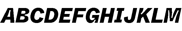 ABCWhyteSemi MonoInktrap HeavyItalic Font UPPERCASE