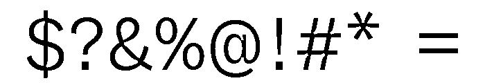 ABCWhyteSemi MonoInktrap Light Font OTHER CHARS