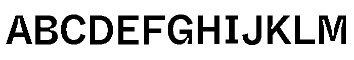 ABCWhyteSemi MonoInktrap Medium Font UPPERCASE