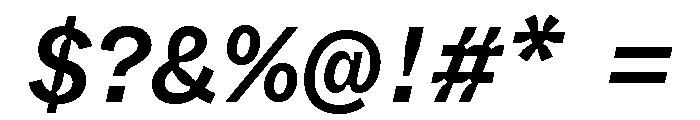 ABCWhyteSemi MonoInktrap MediumItalic Font OTHER CHARS
