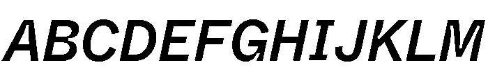 ABCWhyteSemi MonoInktrap MediumItalic Font UPPERCASE