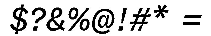 ABCWhyteSemi MonoInktrap RegularItalic Font OTHER CHARS