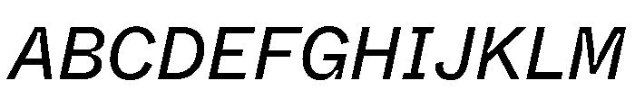 ABCWhyteSemi MonoInktrap RegularItalic Font UPPERCASE