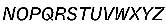 ABCWhyteSemi MonoInktrap RegularItalic Font UPPERCASE