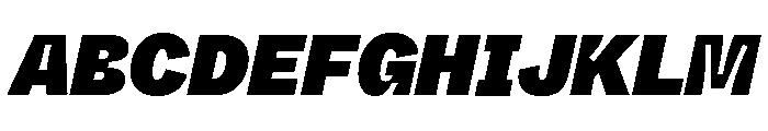 ABCWhyteSemi MonoInktrap SuperItalic Font UPPERCASE
