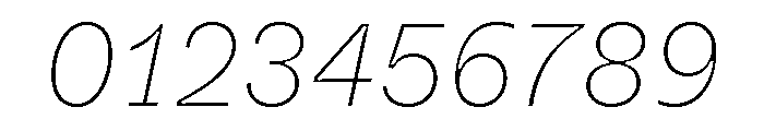 ABCWhyteSemi MonoInktrap ThinItalic Font OTHER CHARS