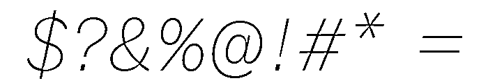 ABCWhyteSemi MonoInktrap ThinItalic Font OTHER CHARS