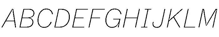 ABCWhyteSemi MonoInktrap ThinItalic Font UPPERCASE