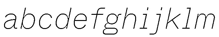 ABCWhyteSemi MonoInktrap ThinItalic FONT