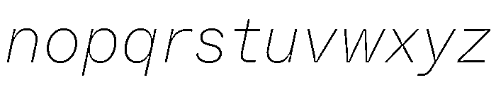 ABCWhyteSemi MonoInktrap ThinItalic Font LOWERCASE