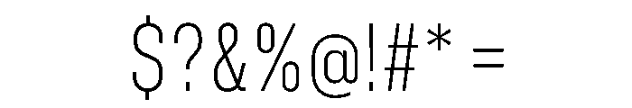 Abridge ExtraLight Font OTHER CHARS