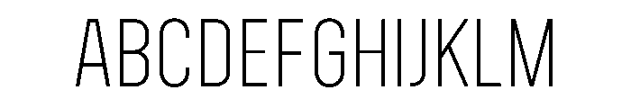 Abridge ExtraLight Font UPPERCASE