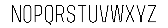 Abridge ExtraLight Font UPPERCASE