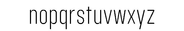 Abridge ExtraLight Font LOWERCASE