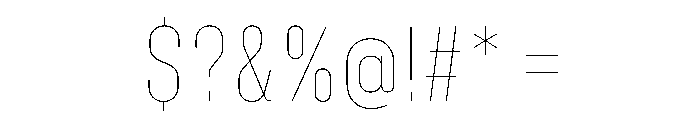 Abridge Thin Font OTHER CHARS