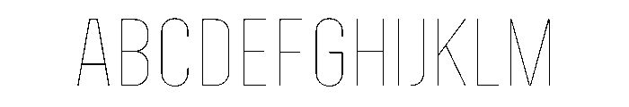 Abridge Thin Font UPPERCASE