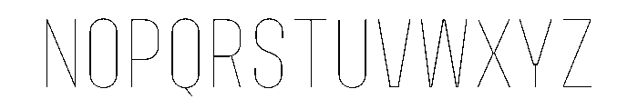 Abridge Thin Font UPPERCASE