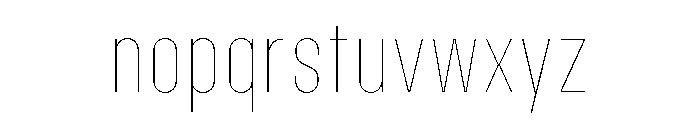 Abridge Thin Font LOWERCASE