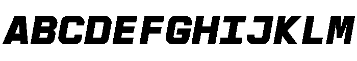 AbysMono BlackItalic Instance Font UPPERCASE