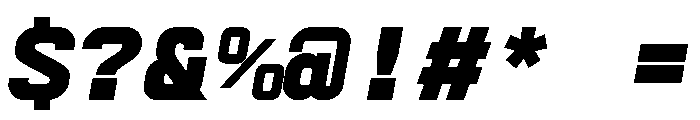 AbysMono BlackItalic Font OTHER CHARS
