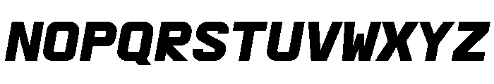 AbysMono BlackItalic Font UPPERCASE