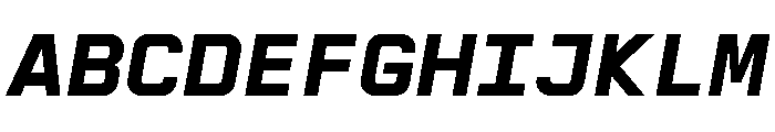 AbysMono BoldItalic Instance Font UPPERCASE