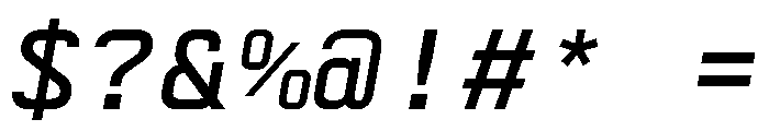 AbysMono BookItalic Instance Font OTHER CHARS