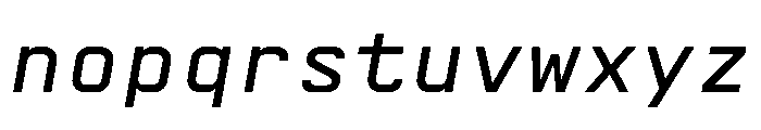 AbysMono BookItalic Instance Font LOWERCASE