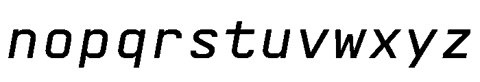 AbysMono BookItalic Font LOWERCASE