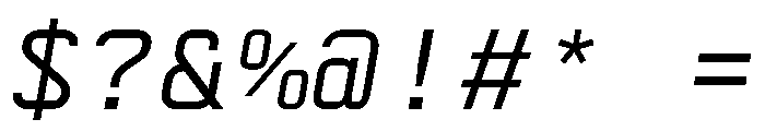 AbysMono Italic Instance Font OTHER CHARS