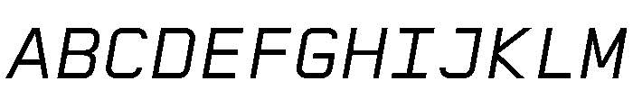 AbysMono Italic Instance Font UPPERCASE