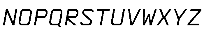 AbysMono Italic Instance Font UPPERCASE