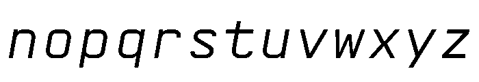 AbysMono Italic Instance Font LOWERCASE