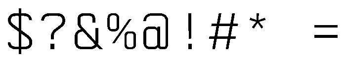AbysMono Light Font OTHER CHARS