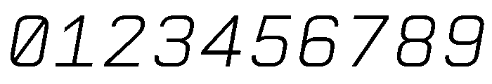 AbysMono LightItalic Font OTHER CHARS