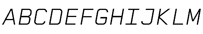 AbysMono LightItalic Font UPPERCASE