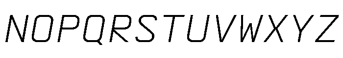 AbysMono LightItalic Font UPPERCASE