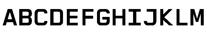 AbysMono Medium Instance Font UPPERCASE