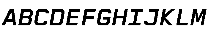 AbysMono MediumItalic Font UPPERCASE
