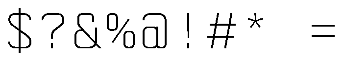AbysMono Thin Font OTHER CHARS