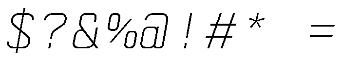 AbysMono ThinItalic Instance Font OTHER CHARS