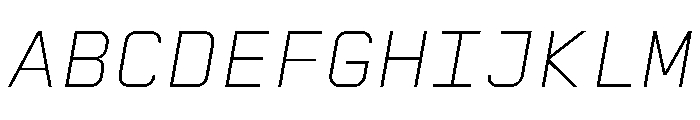 AbysMono ThinItalic Instance Font UPPERCASE