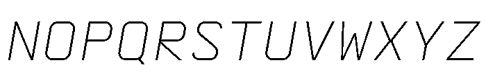 AbysMono ThinItalic Instance Font UPPERCASE