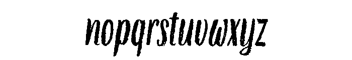 Above The Sky Condensed Cursive Font LOWERCASE